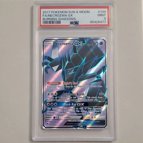 Pokémon Necrozma GX Holo Ultra Rare Full Art 134/147 Burning Shadows Eng PSA 9
