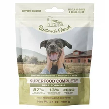 Badlands Ranch Superfood Complete Beef Formula Air Dried Dog Food 24 oz