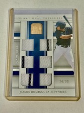 2020 Panini National Treasures Game Gear Materials Jasson Dominguez #GGMS-JD /99