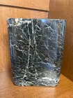 Vintage Leeman Quartz Marble Desk Clock – Black & White Marble — photo 3