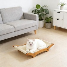 Light Log Color Hammock-style Scratcher, Natural Sisal Wood Cat Scratch Bed