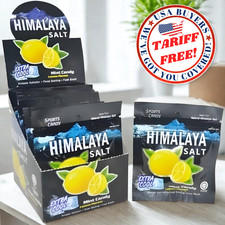 Up to 60 Packs Himalaya Salt Sport Mint Candy Lemon Sore Throat Sweets Soothing