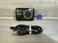 Canon Digital Camera PowerShot A800 10.0MP Black Tested W/ SD Card  Cord