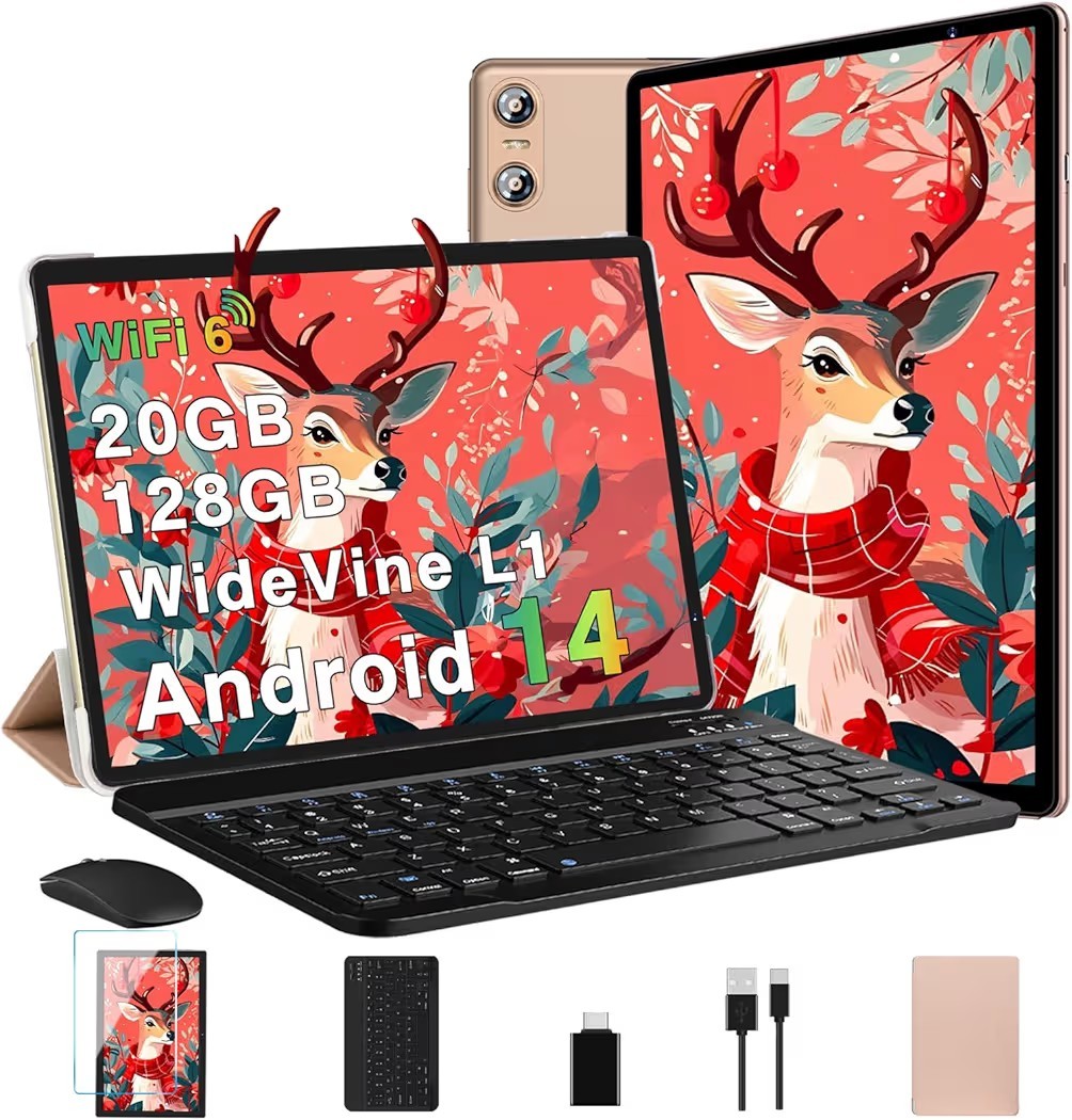 Biegedy B22 10.1 Inch Tablet - 20gb RAM 128gb ROM WiFi 6 - BUNDLE