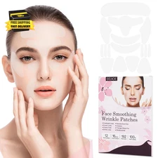 Silicone Face Patches, 192Pcs Facial Skin Wrinkle Patches Silicone Mask Face Fac