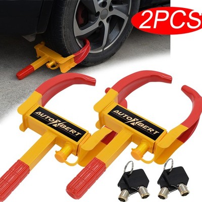 WHEEL CLAMP HEAVY DUTY ANTI THEFT LOCK CARAVAN TRAILER SECURITY CAR VAN KEYS | UK - View #11