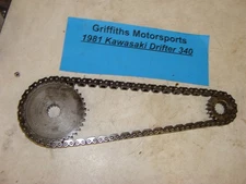 1981 KAWASAKI Drifter SA 340 oem track drive gear chain sprocket 37t 18t 39135