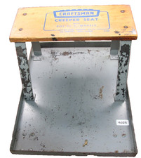 Craftsman Creeper Seat Rolling Wood Metal Mechanic Wrol-ez-e Tool Cart Usa