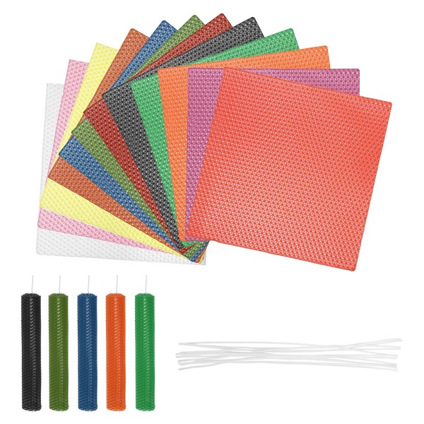 "Bienenwachs Kerzen Set 12 Stk 8\"X8\" Mehrfarbig Mit 12 Dochten"-image