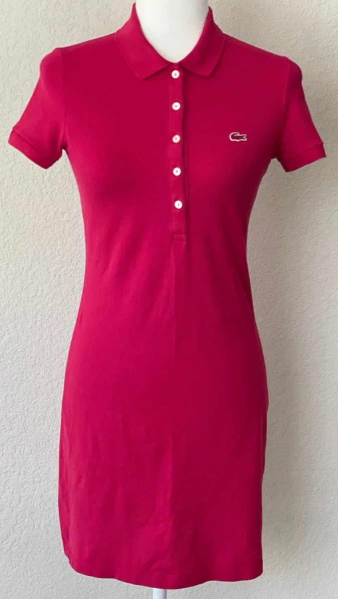 open lace back dress Lacoste Girl's Texturized Cotton Polo Dress  Sportique