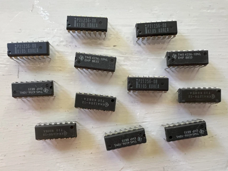 Lote de 68 fichas coleccionables vintage 256K IC DRAM P21256-08 80ns DIP 16 pines  Foto 4 de 4