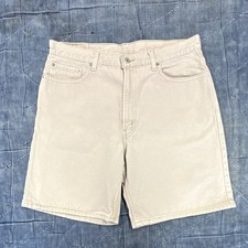 Levi's 550 Relaxed Fit Beige Denim Shorts Mens 36