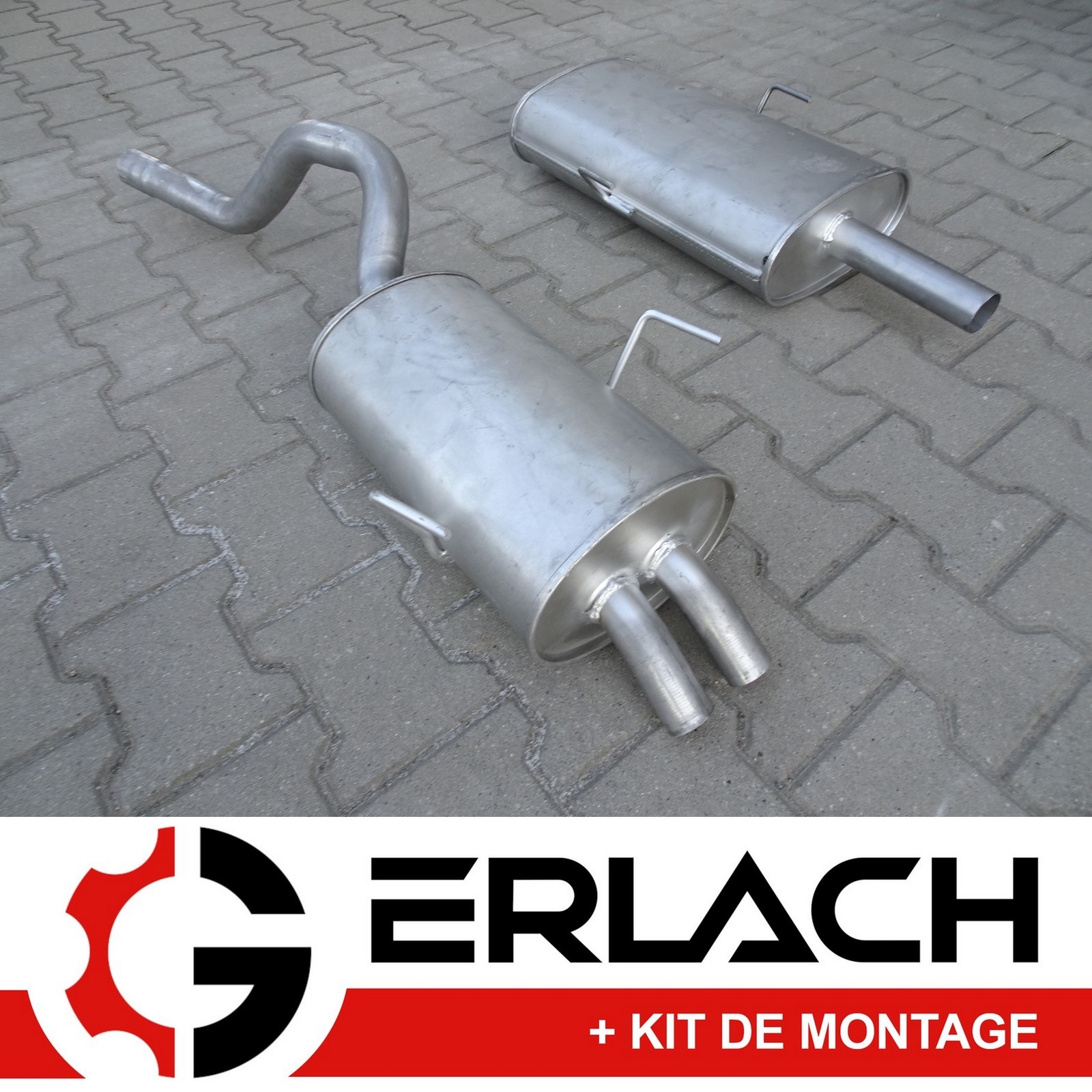 Silencieux d'échappement pour Renault Espace III 3.0i V6 modèle 3745 en acier