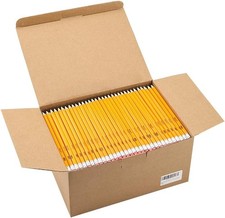 Wood-Cased 2 HB Pencils Yellow Pre-sharpened Bulk Pack 576 pencils in box