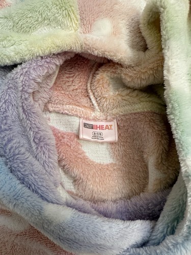 32 Degrees Brand Fleece Unicorn Hooded Nightgown, Size S (7/8), Rainbow Colored - Picture 4 of 4