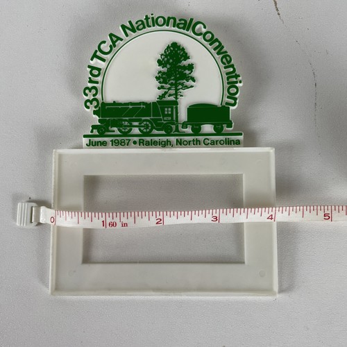 Etiqueta de nombre de la Convención Nacional TCA 33 de junio de 1987 Raleigh NC Train Collectors - Imagen 4 de 5