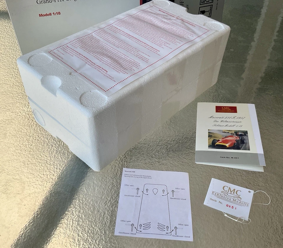 CMC GmbH Maserati 250F (1957) Modell 1:18 Scale Diecast Race Car Orig Box M-051 - Image 4 of 4
