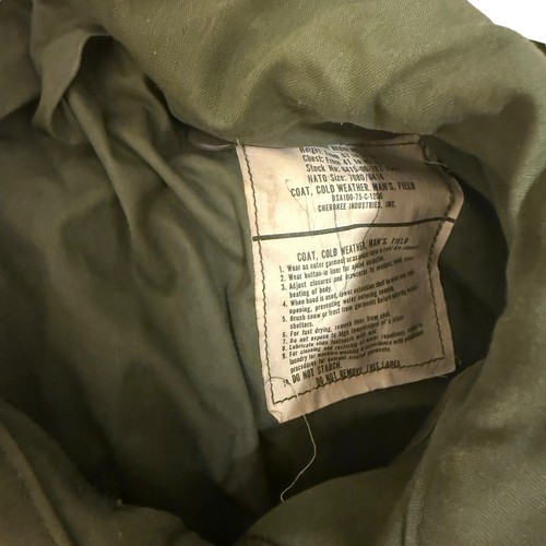 Vintage 1975 M65 Field Jacket - Authentic Vietnam War Era - DSA100-75-C-1200 - Picture 5 of 10