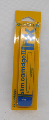 Sheaffer Vintage Blue Slim  Ink Cartridges-- 6 pack----un-opened
