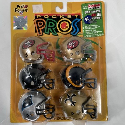 NFC West Riddell Pocket Pro Helmet Set of 6 w/ SF 49ers Throwback NFL 1999