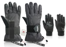 Advanced Snowboarding Gloves with Wrist Guards  Removable Liners, Touchscree...