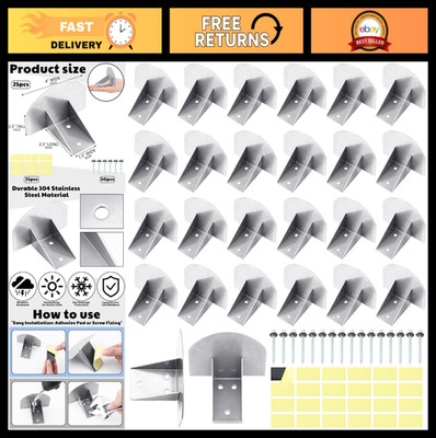 25 Pcs Stainless Steel Snow Guards for Metal Roofs - Ice & Snow Stop Buildup, Ad
