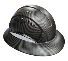 Black Full Brim Hard Hat with Fas-trac Suspension