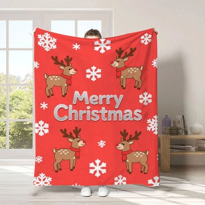 Weiche Polyester Decke Cartoon Muster Tragbar Home Geschenk