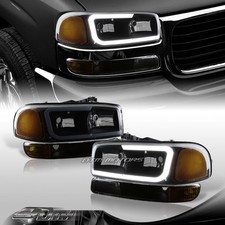 For 1999-2006 Gmc Sierra 1500 2500 G2 Drl Led Black Smoke Headlightsbumper 4pcs For 1999-2006 Gmc Sierra 1500 2500 G2 Drl Led Black Smoke Headlightsbumper 4pcs