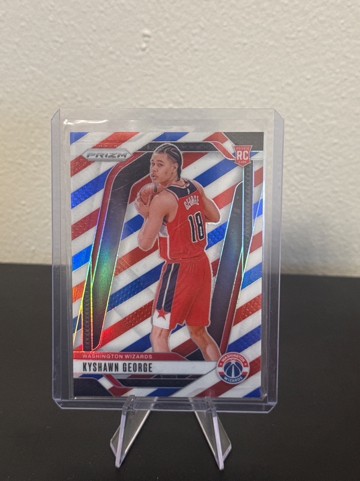 2024-25 Red white Blue Prizm Kyshawn George Rc #257