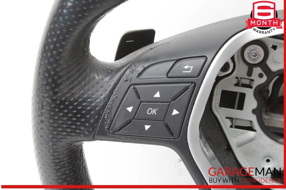 12-18 Mercedes W212 E250 E350 Steering Wheel Black w/ Paddle Shifters OEM - Image 2 of 4