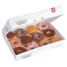 Krispy Kreme Doughnuts Same Day Ship Assorted Glazed One Dozen 12 Donuts