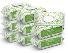 7 PKAmazon Elements Baby Wipes, Fresh Scent, Flip-Top Packs, Alcohol-Free, 90 CT
