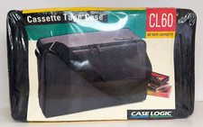 Vintage VTG Case Logic CL60 Cassette Tape Storage Case 60 Capacity Black Nylon