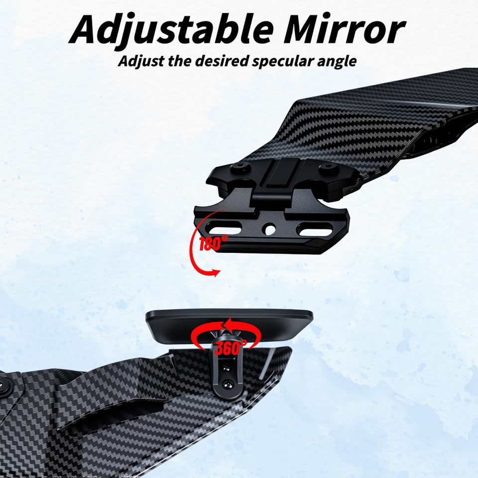 Espejos retrovisores laterales Wind Wing para motocicleta Kawasaki NINJA 400 ZX6R ZX10R/4RR Foto 4 de 4