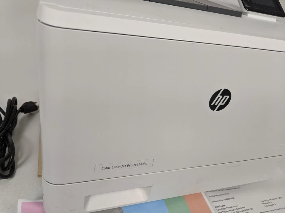 HP Color LaserJet Pro M454dw Laser Printer Duplex Wireless NO TONER Pages 12341 - Image 2 of 4
