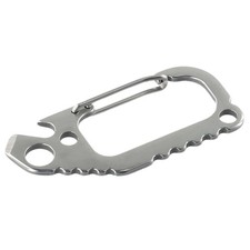 1x New Buckle Key Chain D-Ring Snap Stainless Steel Clip Hook Outdoor Carabiner
