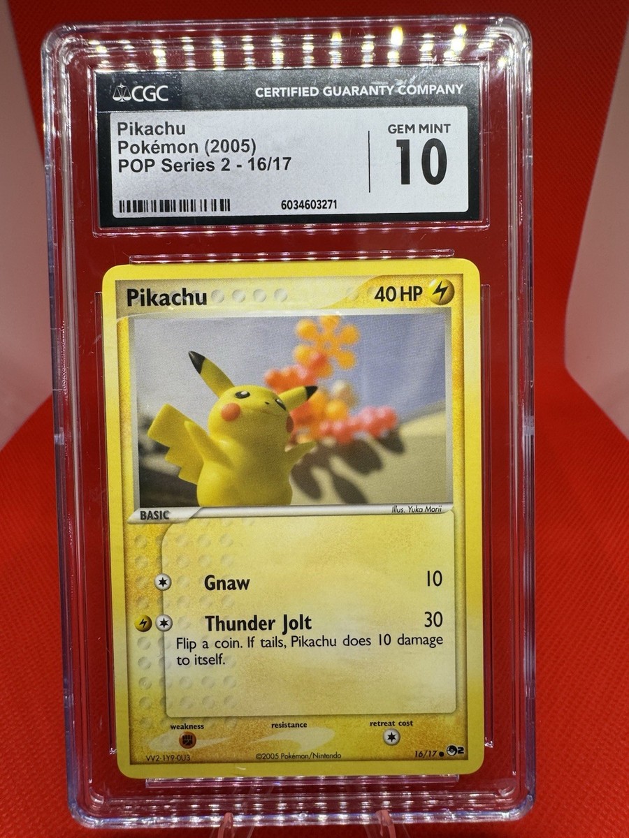 Pikachu 16/17 /POP Series 2 - CGC GEM MINT 10- Pokemon TCG Vintage