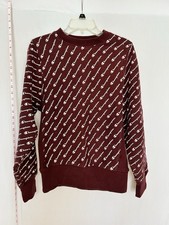 Women  s Champion Crew Neck Small Reverse Weave Burgundy Sweatshirt Print Allover