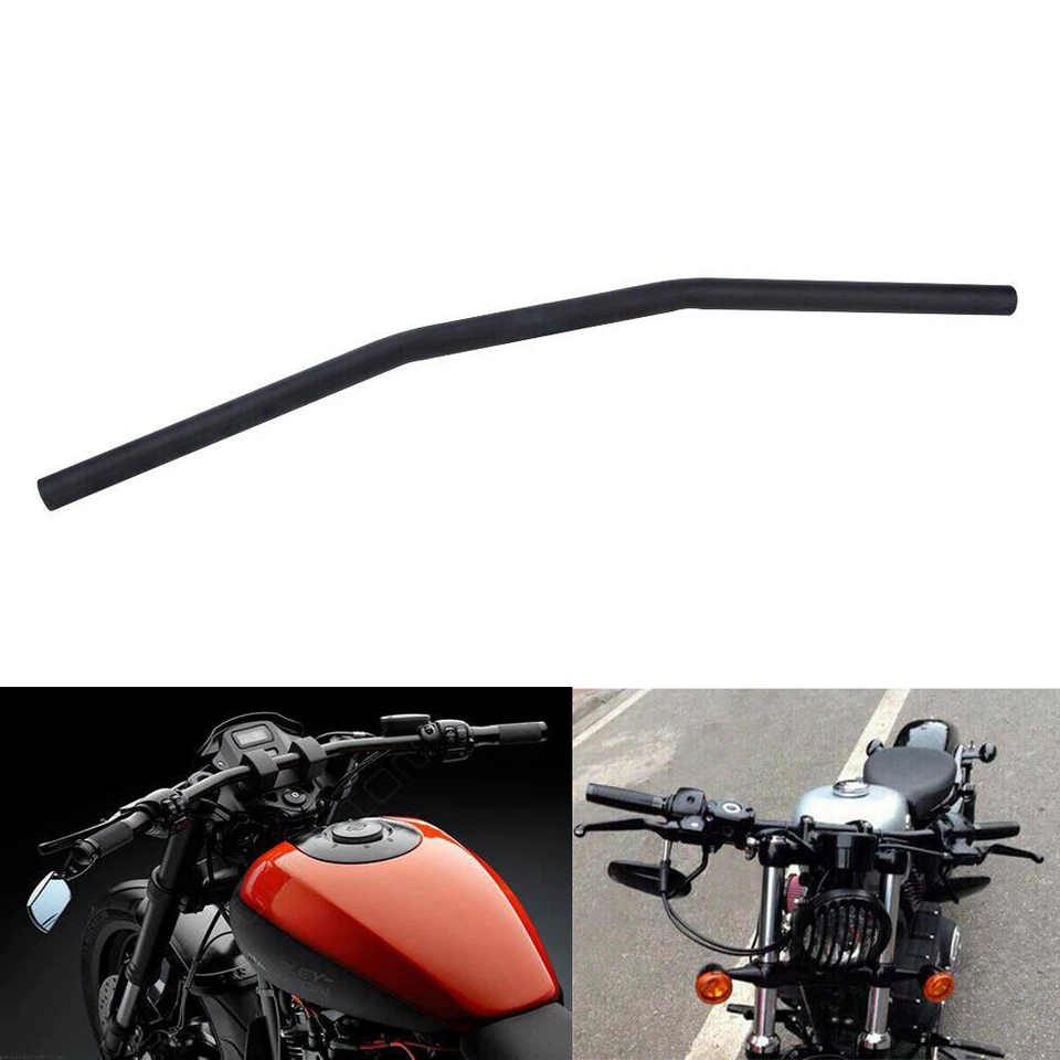 1" Motorcycle Handlebars Drag Bars For Harley Dyna Softail Sportster XL 883 1200 - Image 3 of 4