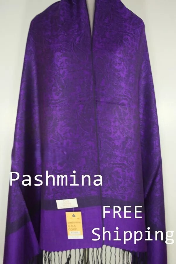 Rave Pashmina Women's Soft Wrap - Paisley Print In Black Turquoise 1255561 - Foto 7