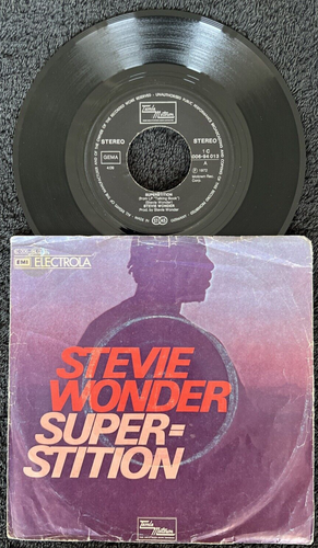 Stevie Wonder – Superstition 7'' Vinyl IMPORT 1972 CLEANED/TESTED VG VIDEO CLIP