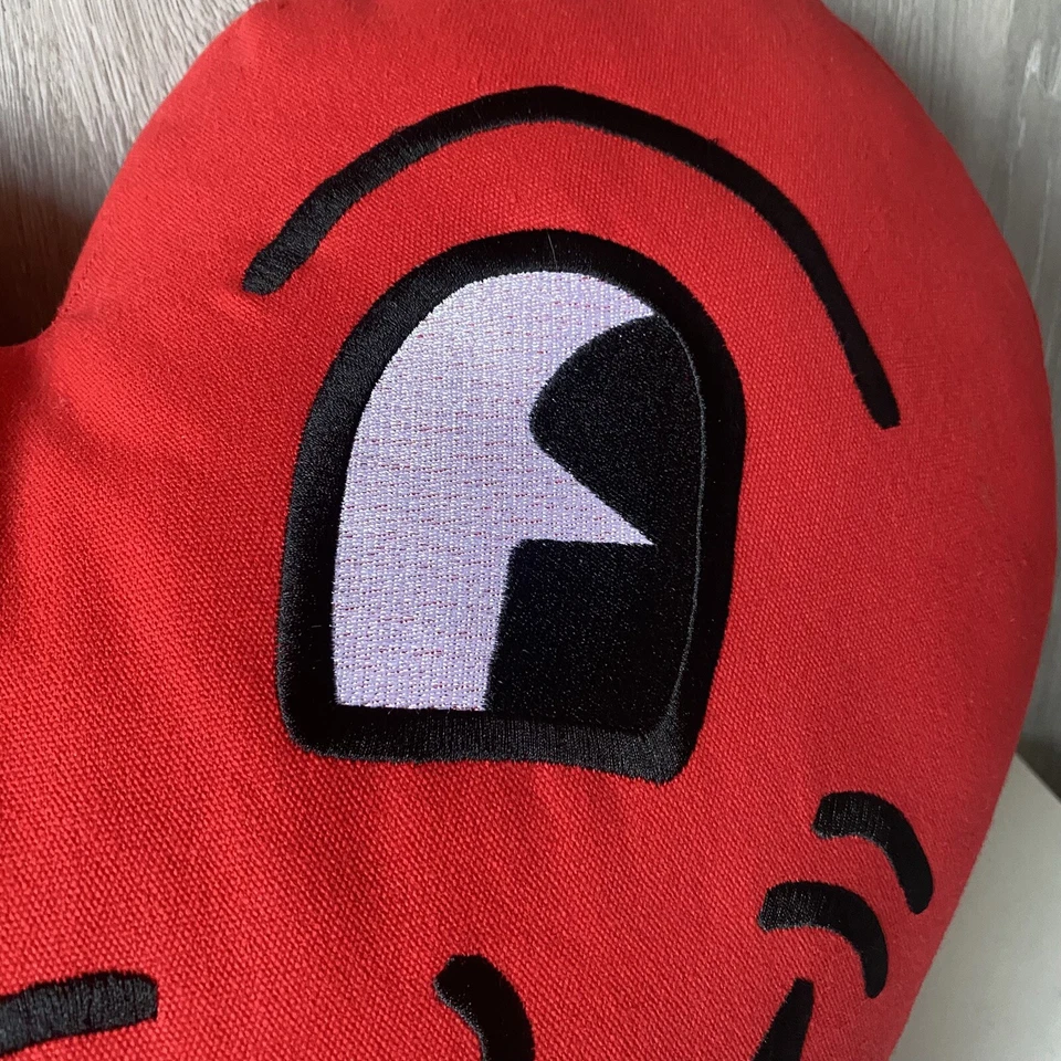 Keith Haring Red Heart Cushion Large Official By Typo Graffiti Street Artist - Image 2 of 4