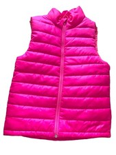 H M Sport Puffy Vest Girl US 8-10 Youth Sport Hot Pink Sleeveless Coat Outerwear
