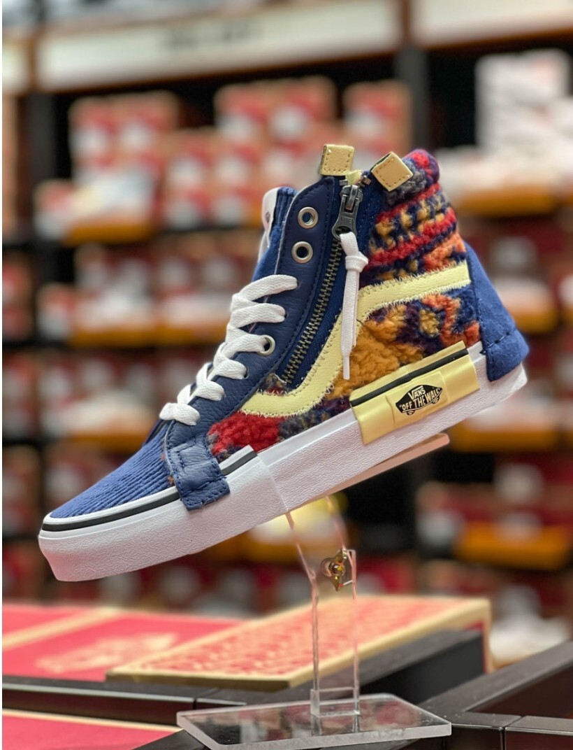 VANS★SK8-HI REISSUE CAP★もこもこ★兼用★NAVY PEONY VANS Sk8-Hi Reissue Multi Mix Navy Peony Women Sneakers