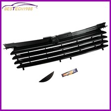 Front Black Badgeless Grille W Hood Notch Filler For Vw Jetta Bora Mk4 1999-05 Front Black Badgeless Grille W Hood Notch Filler For Vw Jetta Bora Mk4 1999-05