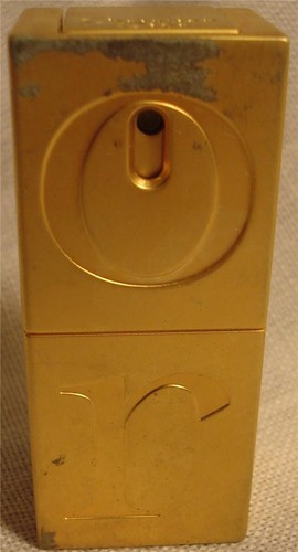 Christian Dior Poison Eau de Toilette .25 fl oz Gold Colored Metal Bottle RARE