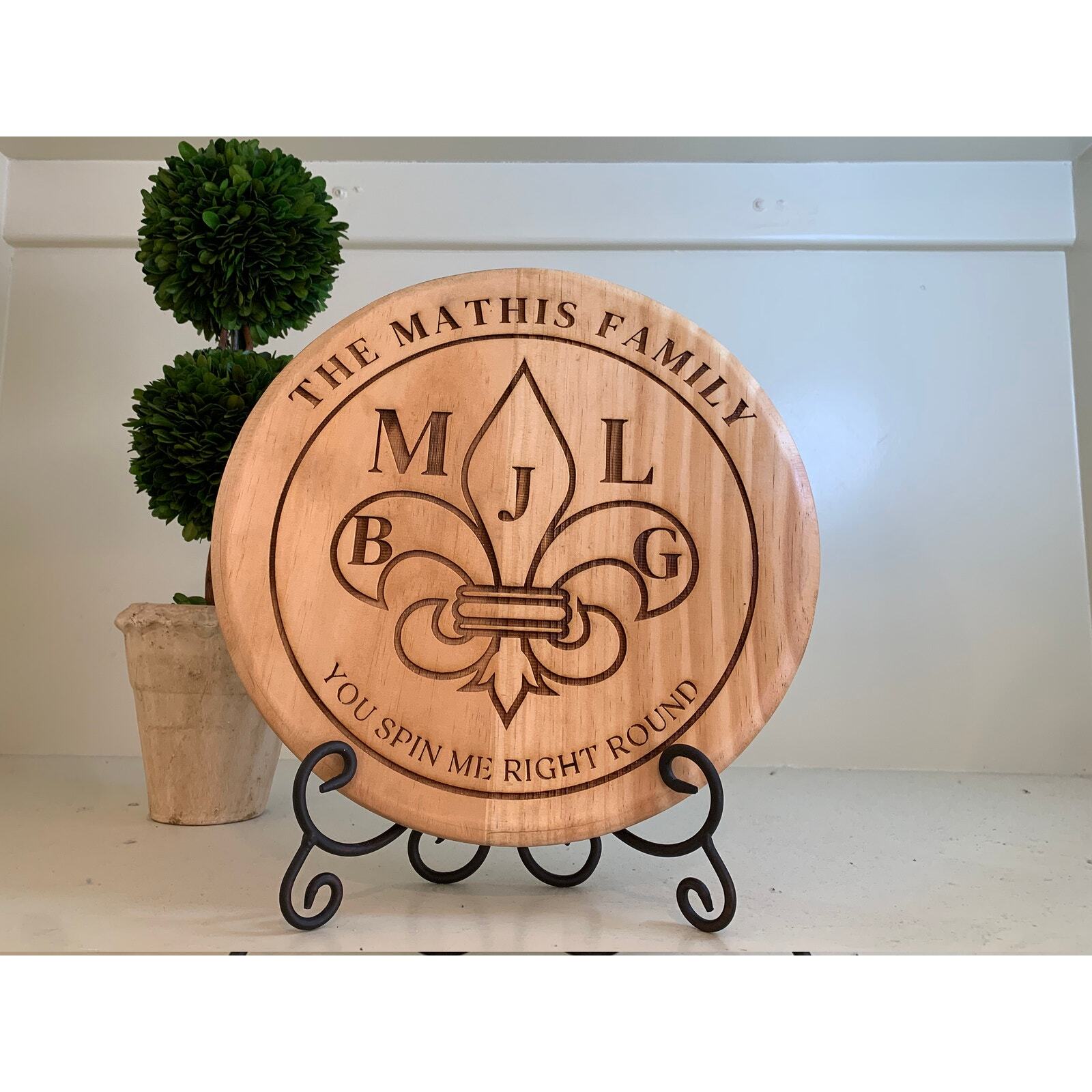 Custom Engraved Lazy Susan Turntable