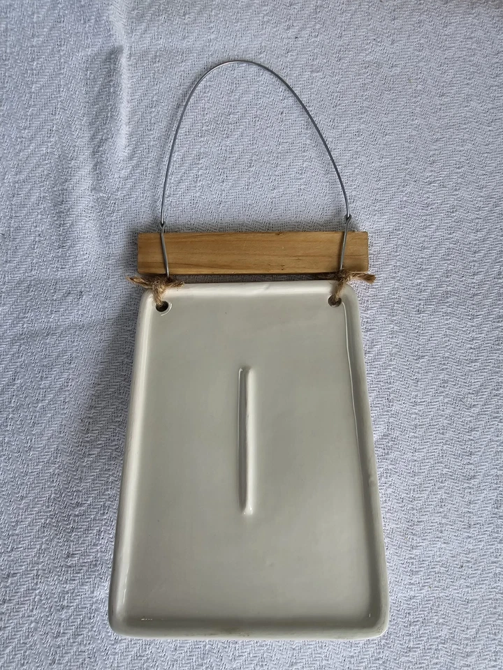 New! Small White Wall Hanging Planter Ceramic Planter - Image 2 of 4