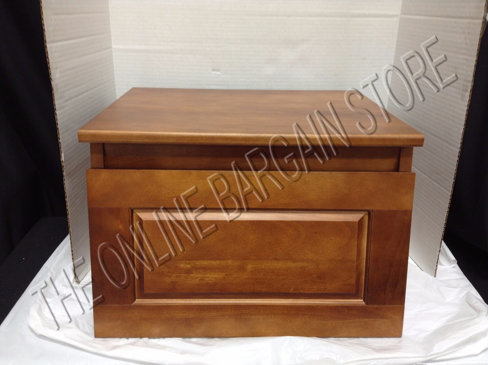 Ballard Designs Sawhorse Bookshelf File Storage Box Chest Bin Office  Chestnut | eBay